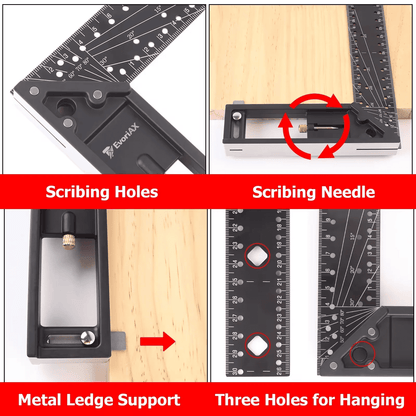 EvoriAX™ Precision Angle Woodworking Ruler
